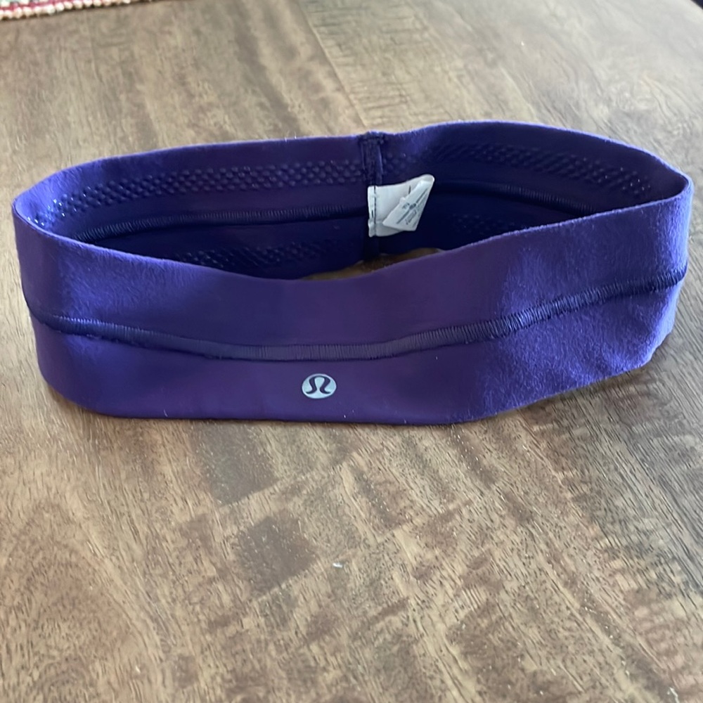 Lululemon Headband Womens Purple Workout Gym Running Lightweight